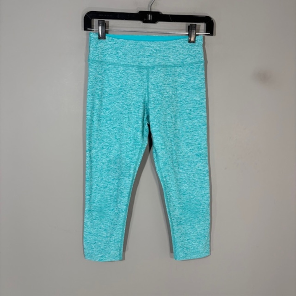 Beyond Yoga Leggings Womens S Blue Capri High Rise Jersey Yoga Pants Gym Workout